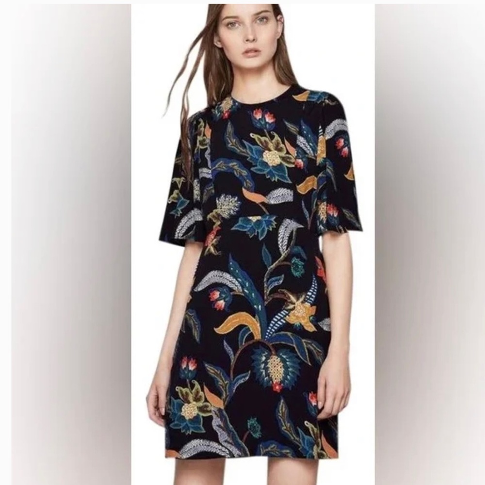 NWOT MAJE Rimbaud Baroque Print Mini Dress